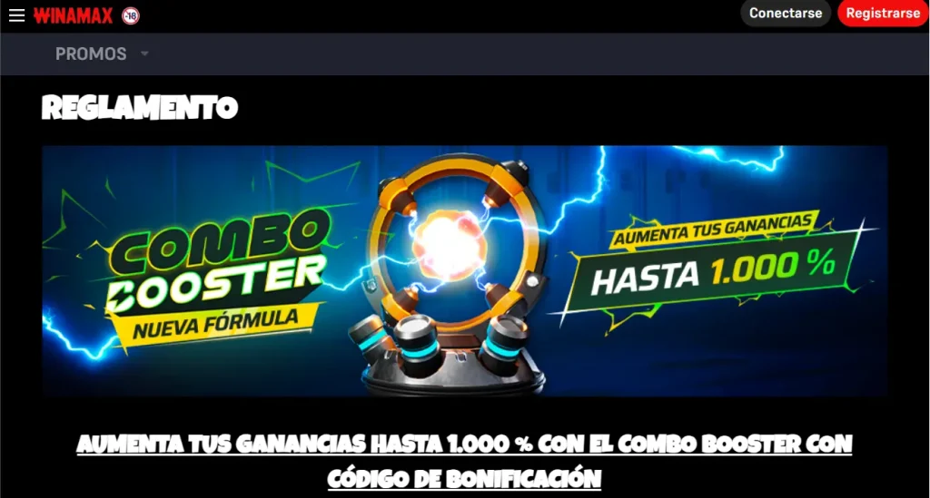 Combo Booster con código bono Winamax